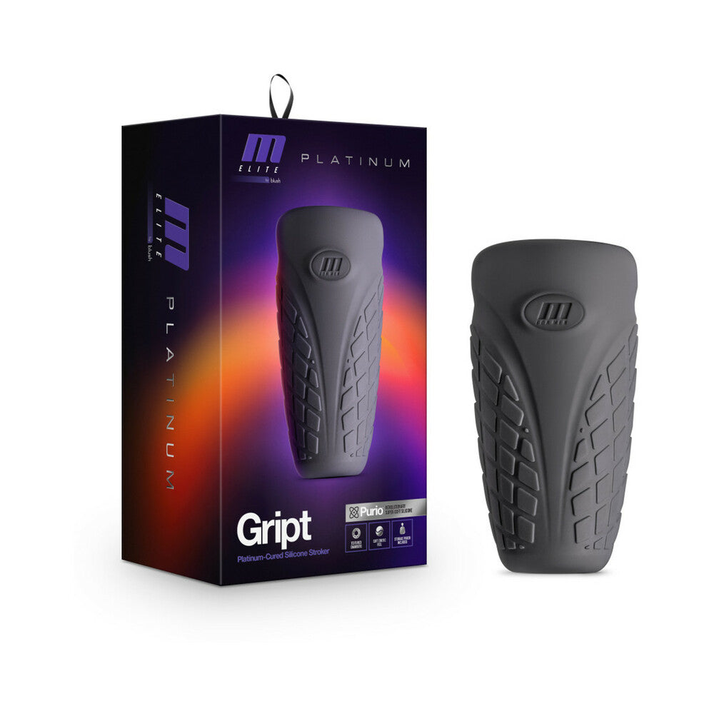 Gript Silicone Stroker by Blush M - Elite Platinum Silicone