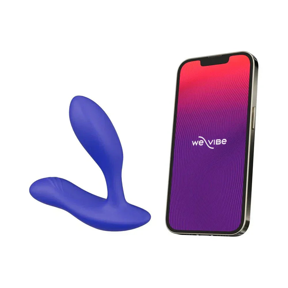 We-Vibe Vector+ Dual Stimulation Prostate Massager in Royal Blue with app connectivity.