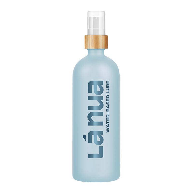 La Nua Unflavored Water-Based Lubricant in pump bottle.