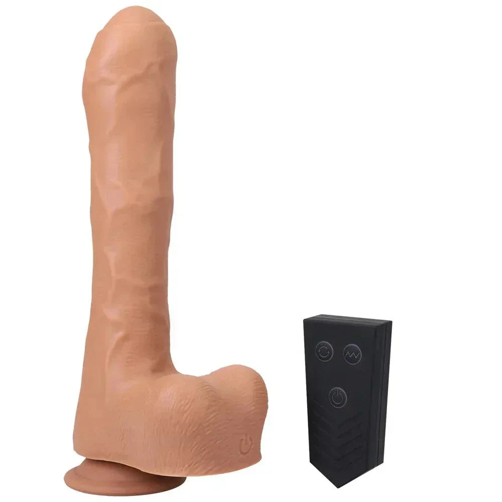 Fort Troff Uncut Thruster Mini Fuck Machine Rechargeable Remote-Controlled Silicone 8.5 in. Thrusting Dildo Tan by Anal Toys & Stimulators