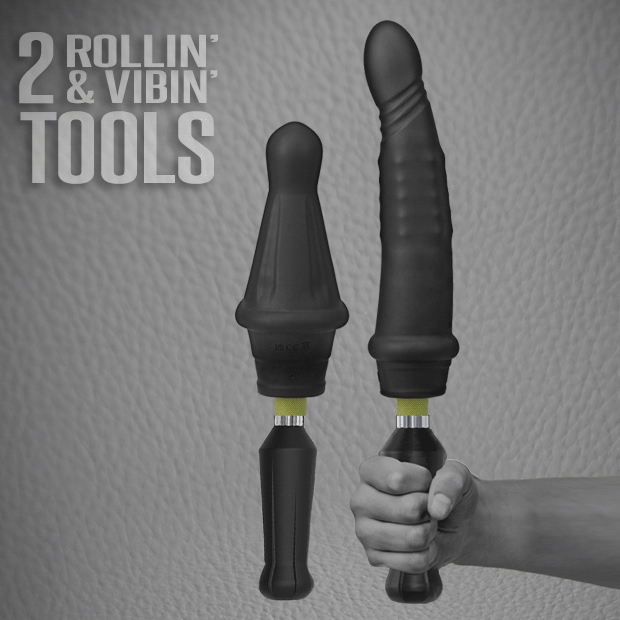Fort Troff FT GUNNER 3-in-1 adult toy attachments with ergonomic handles.