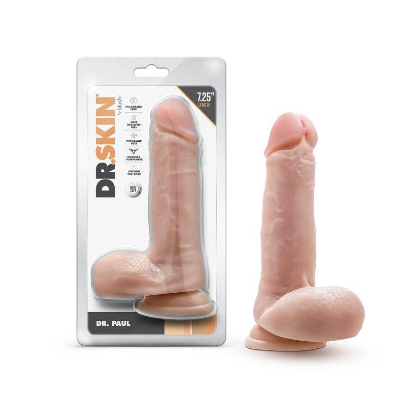 Dr. Skin Dr. Paul realistic 7.25-inch dildo with balls and suction cup base