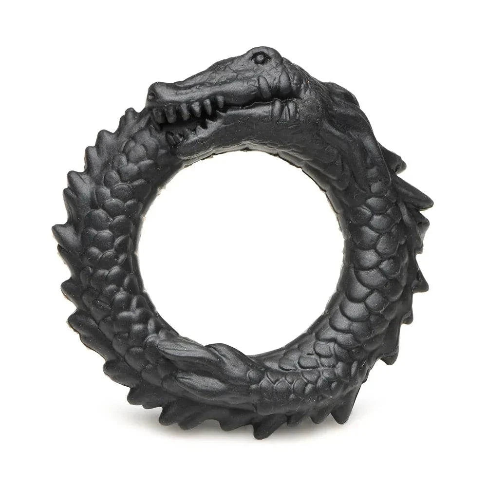 Creature Cocks Black Caiman Silicone Cock Ring by Cock & Balls