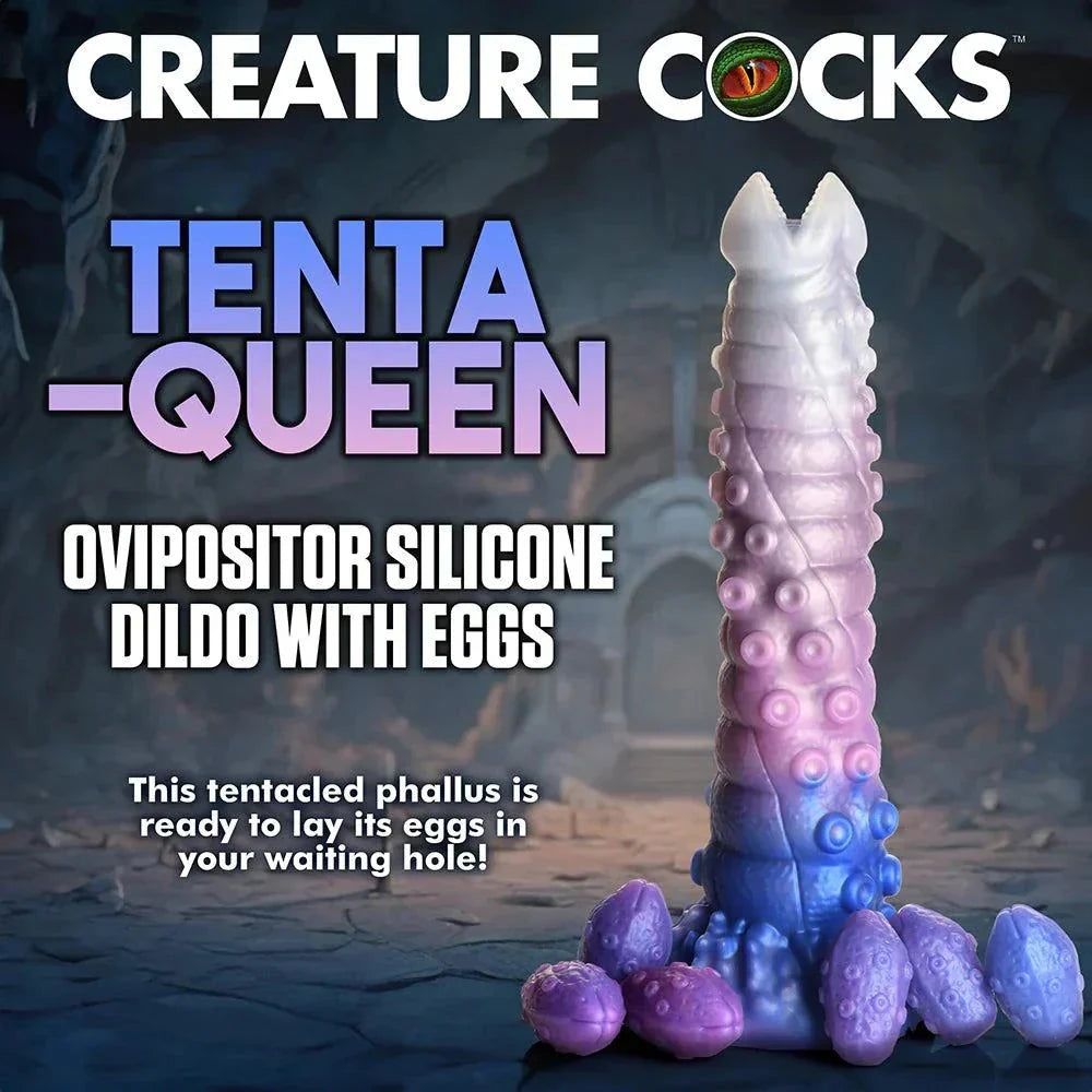 Creature Cocks Tenta-Queen Ovipositor Silicone Dildo with Eggs by Anal Toys & Stimulators