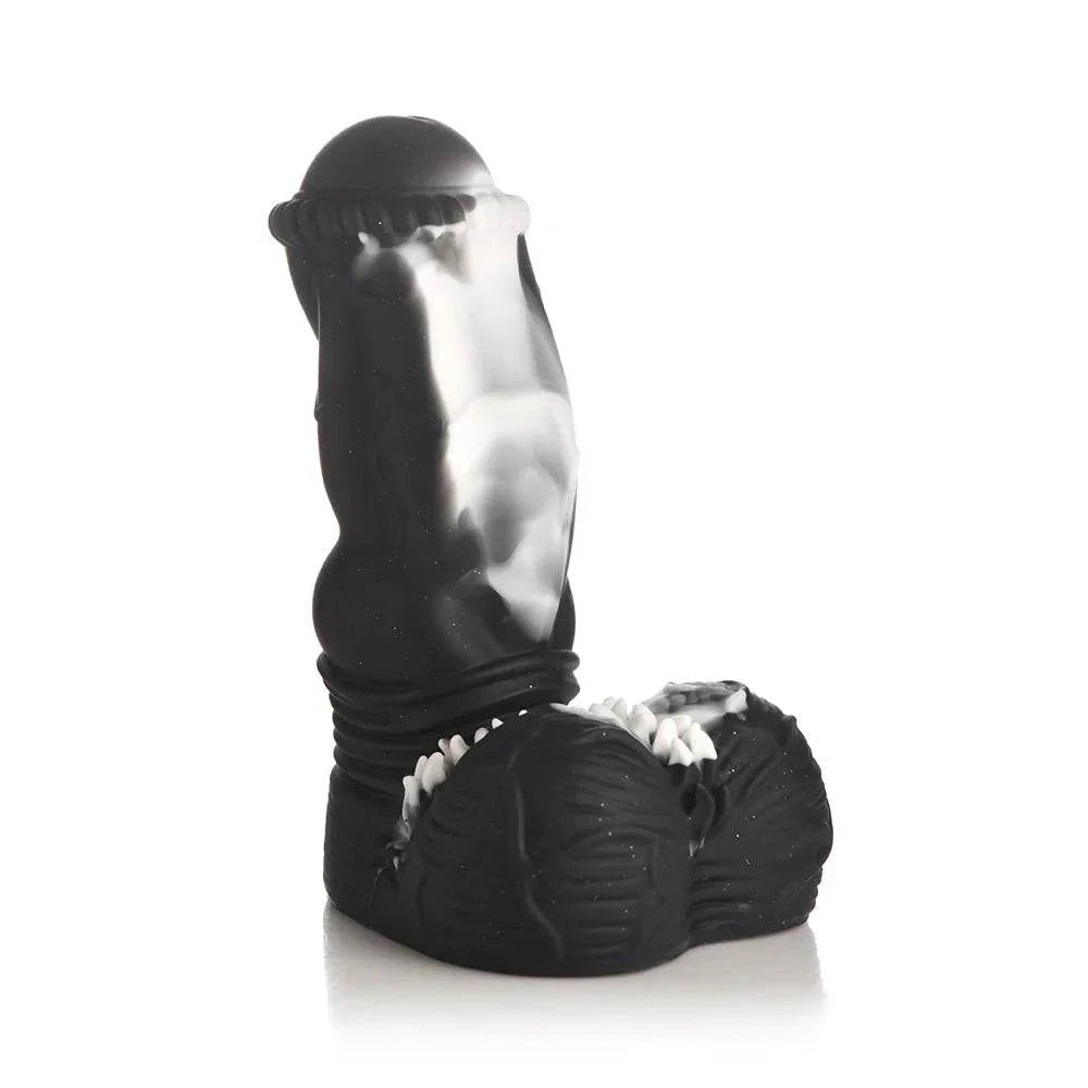 Creature Cocks Venom Silicone Dildo with ribbed texture and suction cup base.
