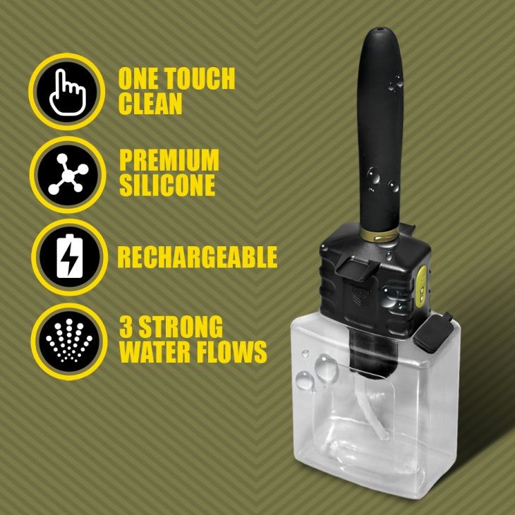 Fort Troff Hydro-Pro rechargeable auto cleaning system with premium silicone nozzle, one-touch deep clean, and three adjustable water flows.