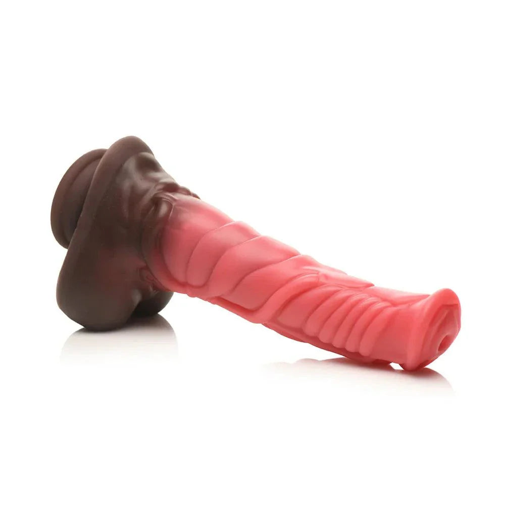 Creature Cocks Centaur Thrusting & Vibrating Silicone Dildo with Remote Control, fantasy-themed design, premium silicone, waterproof, suction-cup base.