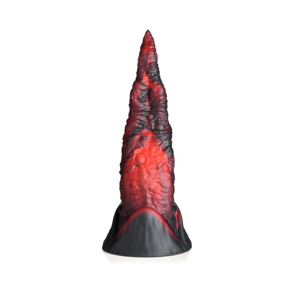 Creature Cocks Dragon Tongue silicone dildo with textured, dragon-inspired design and suction-cup base for hands-free use.