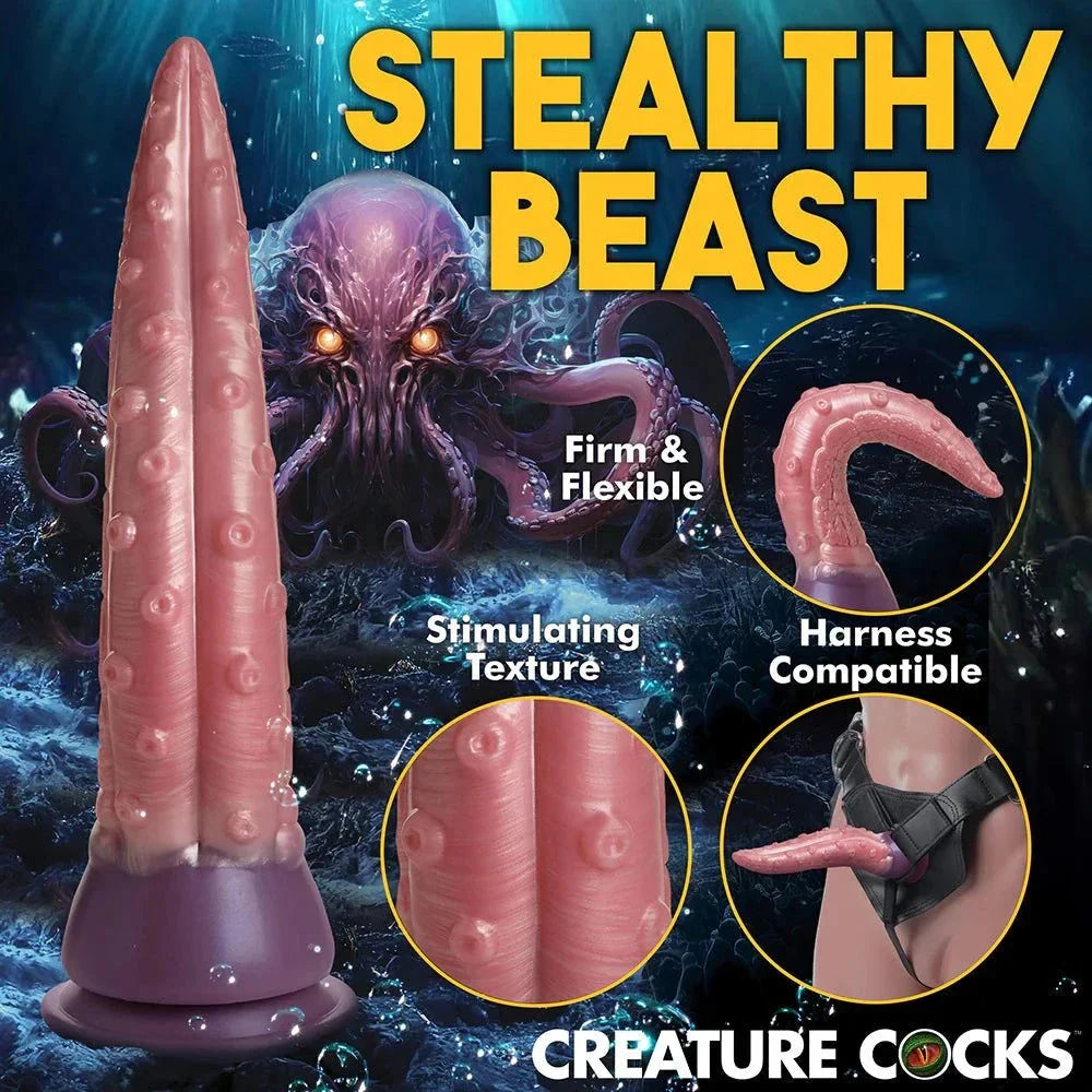 Creature Cocks Deep Invader Tentacle Ovipositor Silicone Dildo with Eggs by Anal Toys & Stimulators