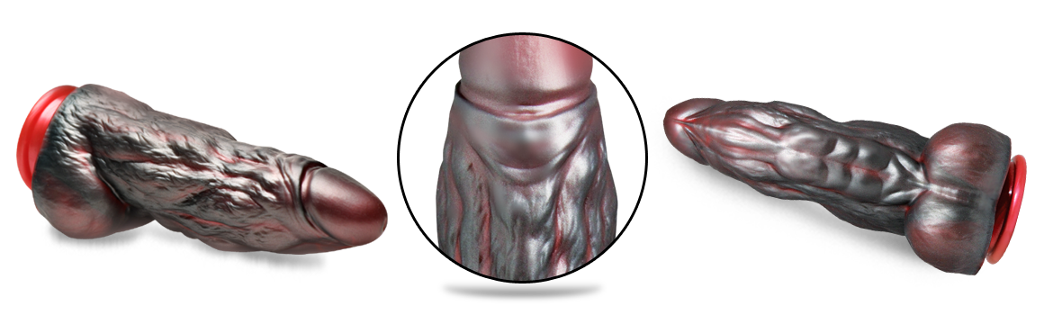 Creature Cocks King Kong Silicone Dildo with textured shaft and suction cup base.