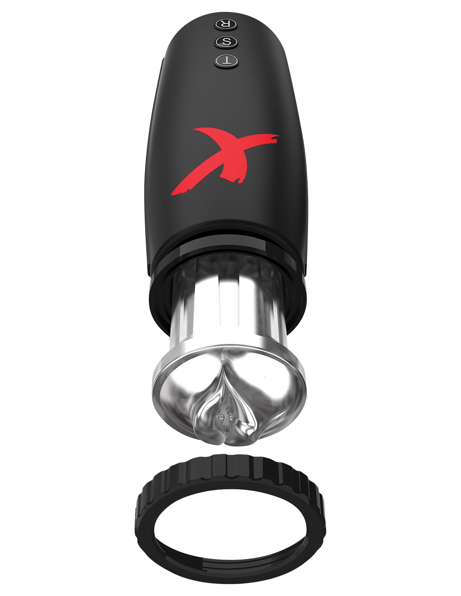 PDX Elite Moto-Bator Thrusting Suction Masturbator Clear/Black
