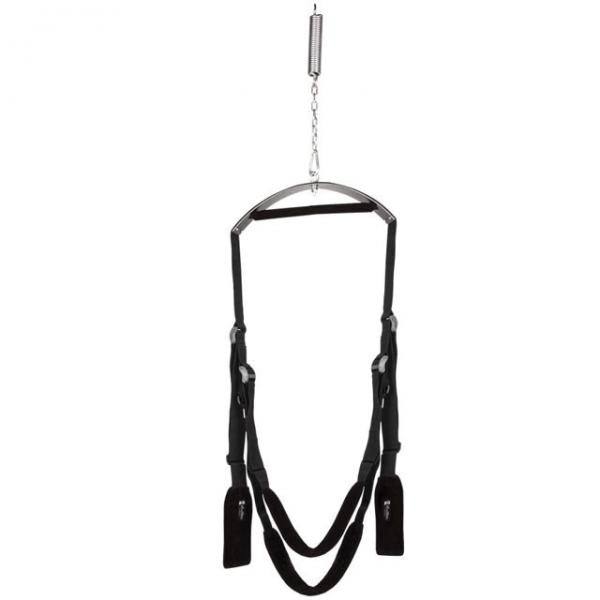 Lux Fetish Fantasy Swing Black with adjustable design and reinforced stirrups.
