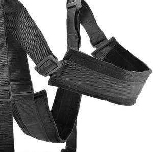 Fetish Fantasy Spinning Fantasy Swing Black with padded supports and stirrups for versatile positioning.