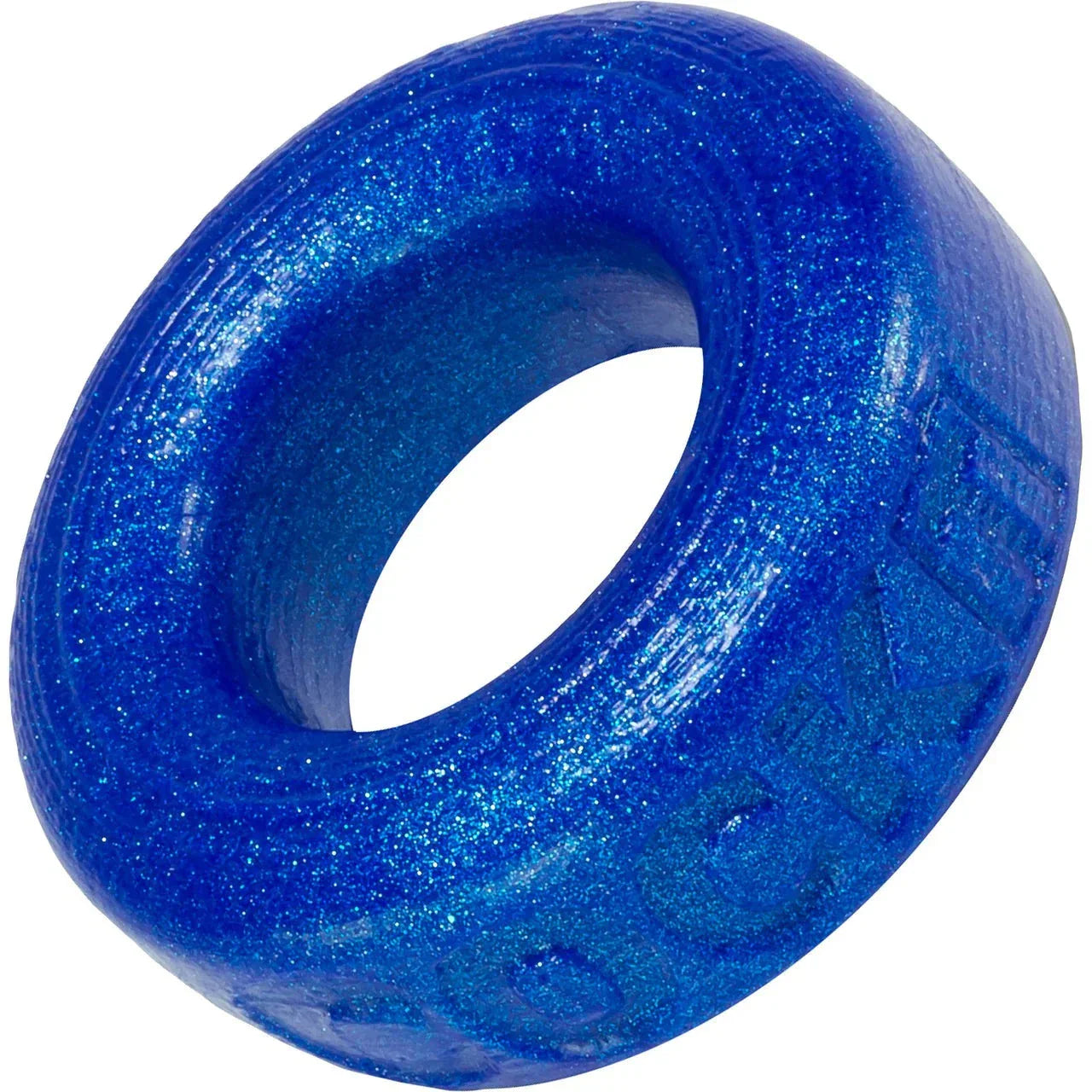 Blue glittery OxBalls Cock-T Cockring made of durable silicone for enhanced sexual performance