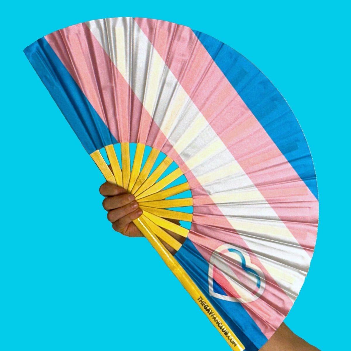 Trans Pride Flag Fan by Hand Fan