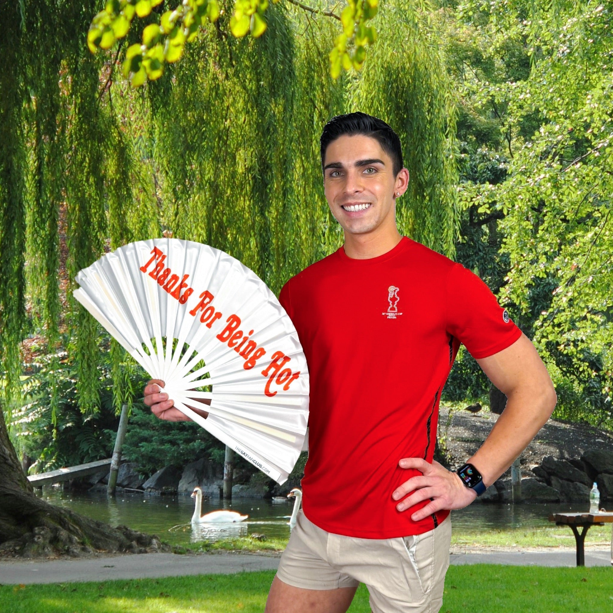 Thanks For Being Hot Fan by Hand Fan