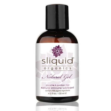 Sliquid Organics Natural Gel water-based organic lubricant in 125ml bottle