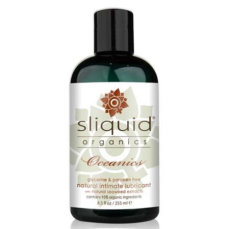Sliquid Organics Oceanics Natural Intimate Lubricant 8.5oz bottle with organic sea extracts.