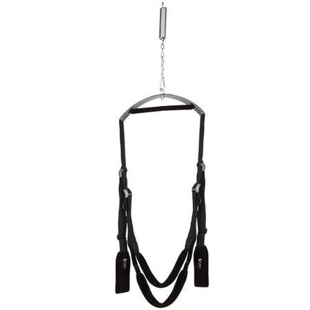 Lux Fetish Fantasy Adjustable Fetish Swing - Black, durable and versatile for enhanced pleasure and intimacy.