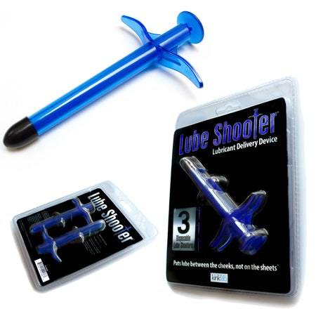 KinkLab Lube Shooter 3-pack blue lubricant applicators for precise and mess-free use