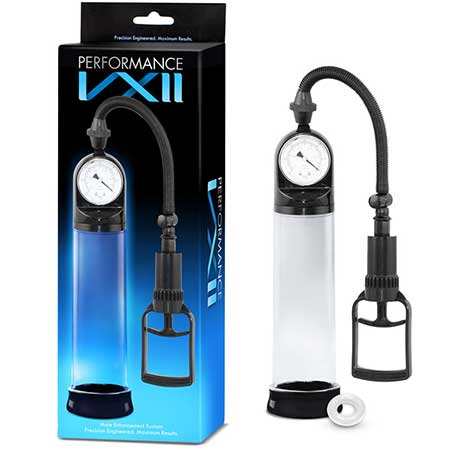 Blush Performance VX2 Male Enhancement Pump System Clear with accessories and packaging.