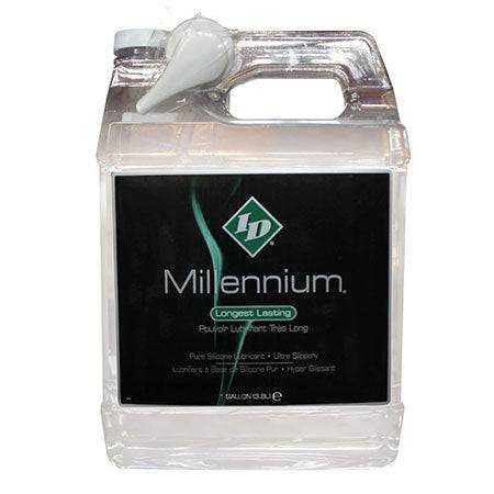 ID Millennium Silicone Lubricant bottle with premium formula for long-lasting glide and sensation.