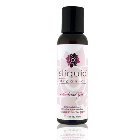 Bottle of Sliquid Organics Natural Gel water-based organic lubricant for intimate use