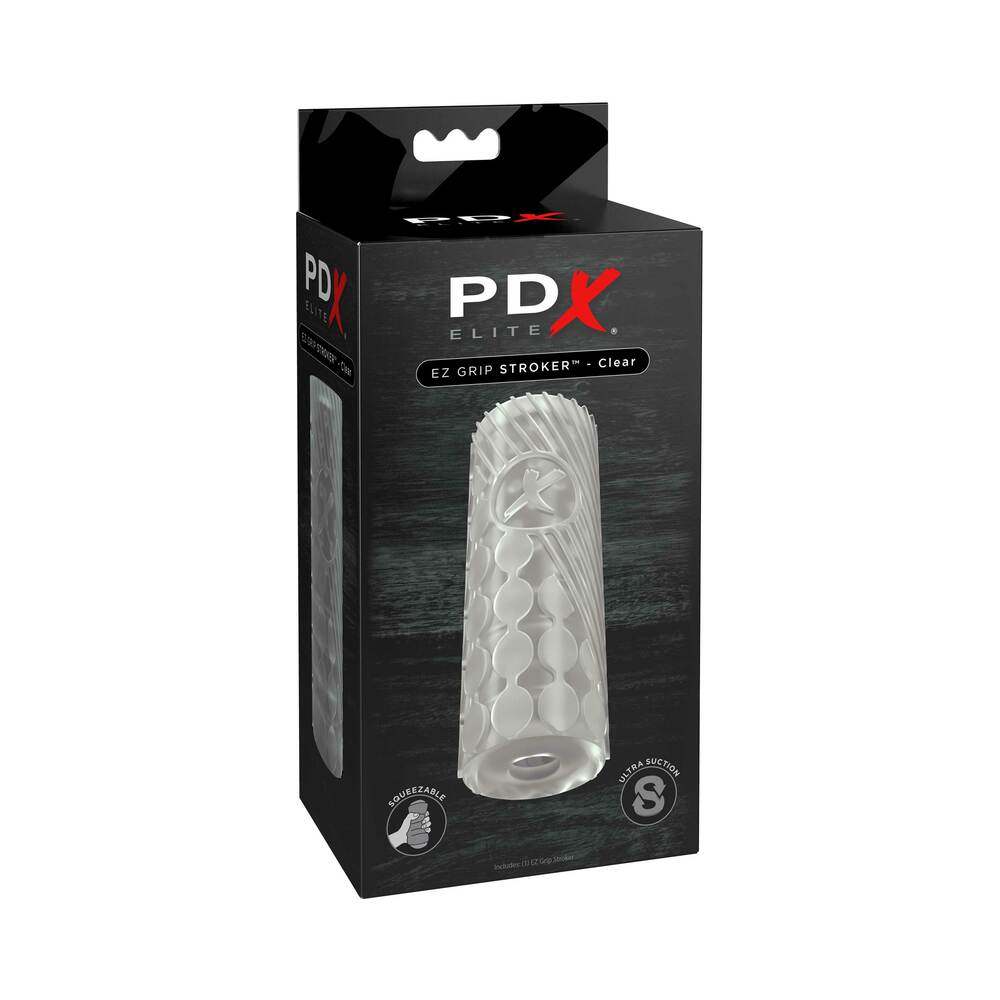 PDX Elite EZ Grip Stroker Clear by Masturbators and Strokers