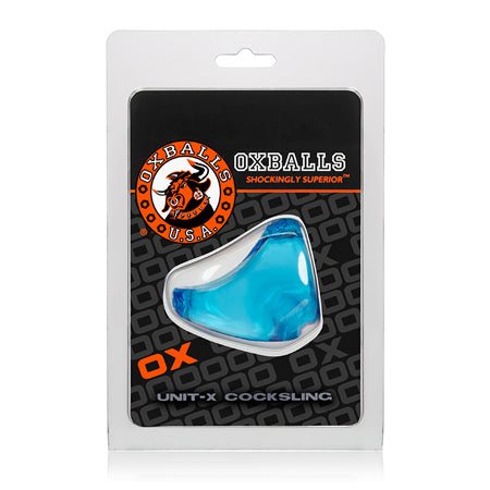 OxBalls Unit-X Cocksling packaging showcasing innovative pleasure accessory.