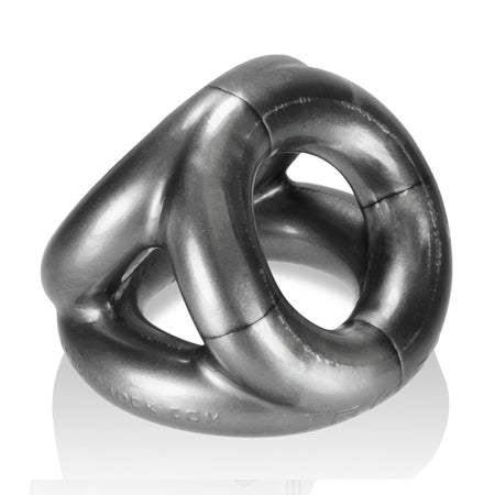 OxBalls Tri-Sport Cocksling, black tri-ring design, enhancing pleasure and performance.