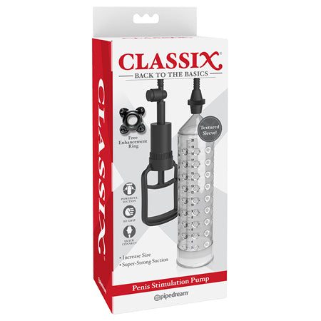 Pipedream Classix Penis Stimulation Pump Clear/Black by Cock & Balls