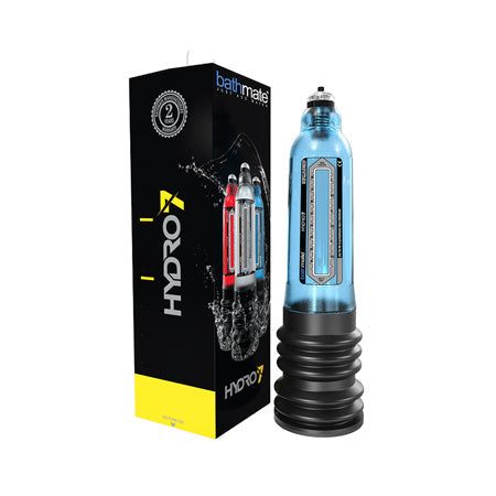 Bathmate Hydro7 Penis Pump for enhanced growth and sexual performance in blue with packaging.