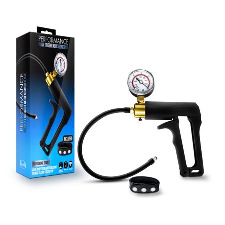 Blush Performance Pump with Trigger Handle and Cock Strap featuring pressure gauge.