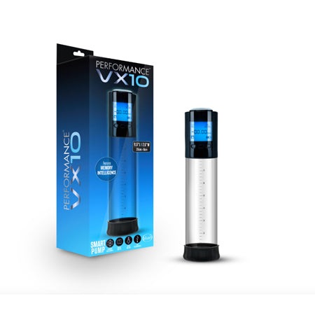 Blush Performance VX10 Rechargeable Smart Pump with clear design and user-friendly interface.