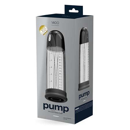 Rechargeable vacuum penis pump in black for enhanced performance and penile health.