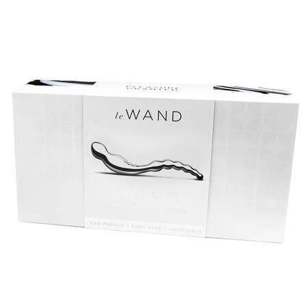 Le Wand Swerve Stainless Steel Massager packaging with sleek design.