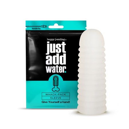 Happy Ending Just Add Water self-lubricating Whack Pack sleeve with realistic texture and compact design