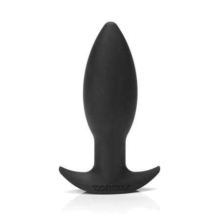 Tantus Neo Premium Silicone Plug - Black, high-quality medical-grade silicone anal plug, sleek and tapered design, flared base, suitable for beginners and experienced users.