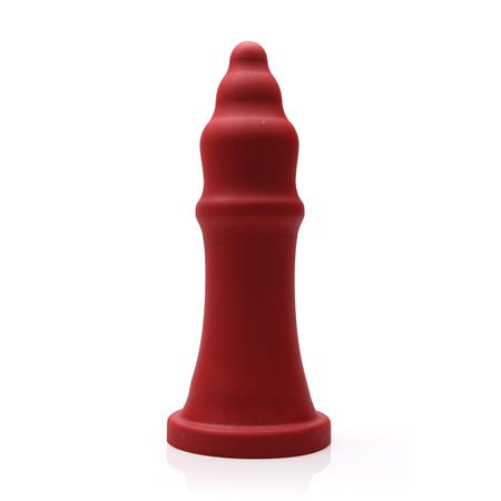 Tantus Queen Premium Silicone Anal Trainer in vibrant red.