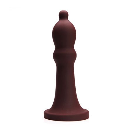 Tantus Bishop Firm Dildo in Garnet with mid-ring design and premium silicone.