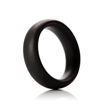 Tantus Beginner C-Ring 2 in. Onyx, premium silicone, stretchy, comfortable, black.