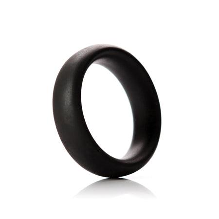 Tantus Advanced Cock Ring 1 3/4" in black, premium silicone, enhances performance.