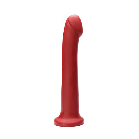 Tantus Hook Premium Silicone Dildo in True Blood Red, ergonomic design, 100% ultra-premium silicone.