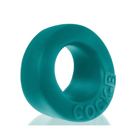 Oxballs Cock-B Bulge silicone cockring with enhanced bulge design in teal.