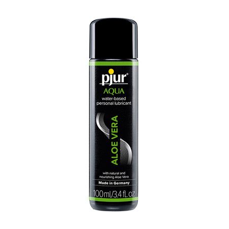 Pjur Aqua Aloe Vera Water-Based Personal Lubricant 3.4 oz bottle.