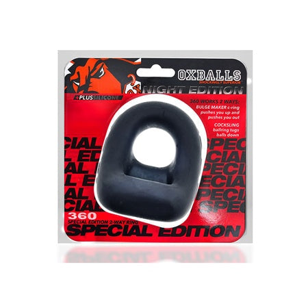 OxBalls 360 Dual-Use Silicone Cockring Special Edition Night in packaging.