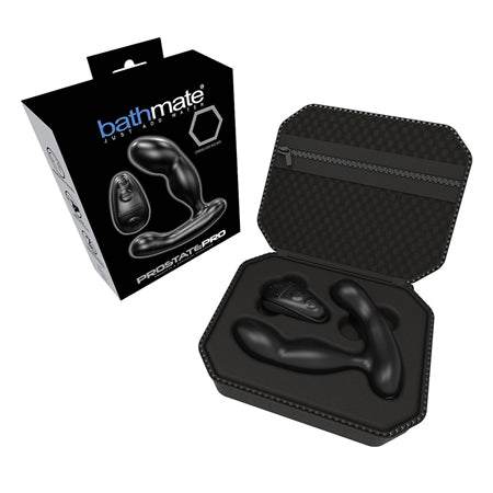 Bathmate Prostate Pleasure Pro sex toy with ergonomic design and remote control in packaging.