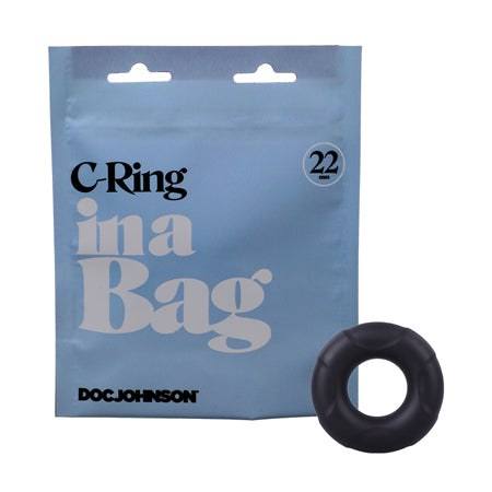 Doc Johnson Silicone Cockring with discreet bag packaging, enhancing pleasure and performance.