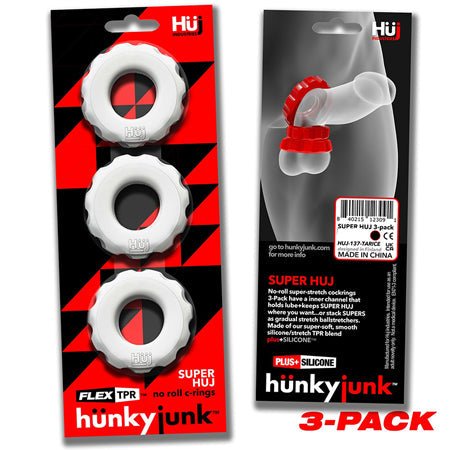 Hunkyjunk SuperHuj 3-Pack Cockrings by Cock & Balls