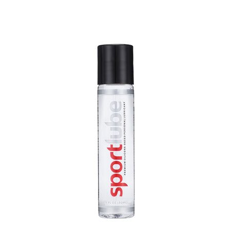 SportLube Premium Silicone-Based Lubricant bottle on white background.
